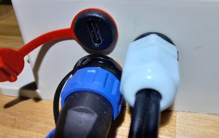 Open USB Type-C power port