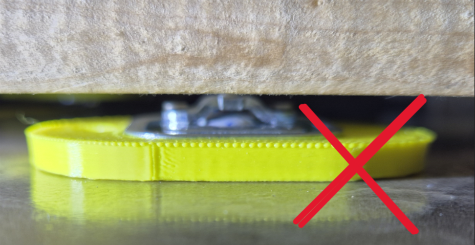 Incorrect weight sensor placement